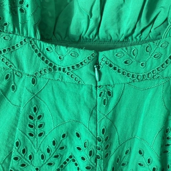 Sézane Ladya green eyelet open back midi dress 2 NWT - Picture 5 of 7